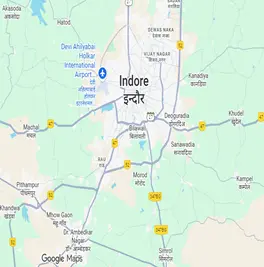 Map of Indore city streets